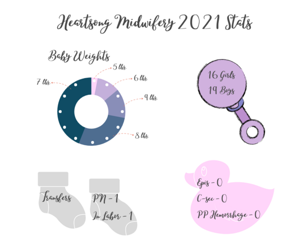 Heartsong Midwifery 2021 Stats